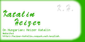 katalin heizer business card